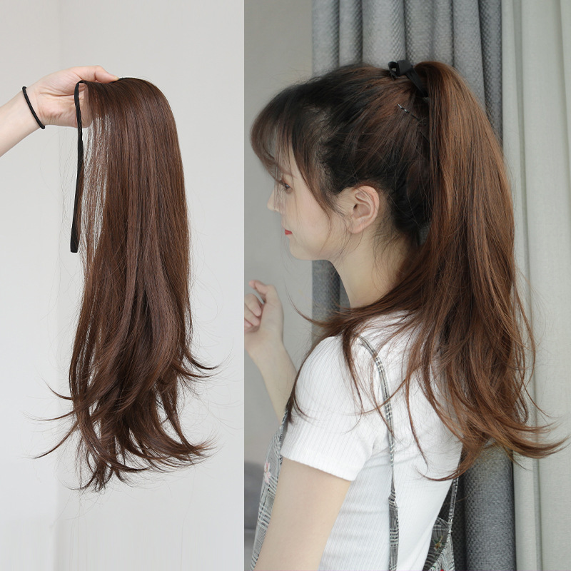 Wig Ponytail Female Curly Hair Strappy Invisible Natural Popular Braid Slightly Curly Long and Short Fake Ponytail High Ponytail Wig Ponytail Female Curly Hair Strappy Invisible Natural Popular Braid Slightly Curly Long and Short Fake Ponytail High Ponytail