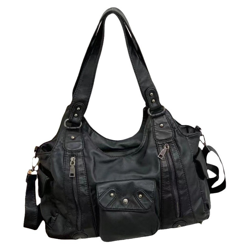 Cross - Border Special for Women 's retro Washing Y2K spicy Girl Locomotive pack de gran capacidad Japan and Korea Fashion Pocket single Pocket Pack