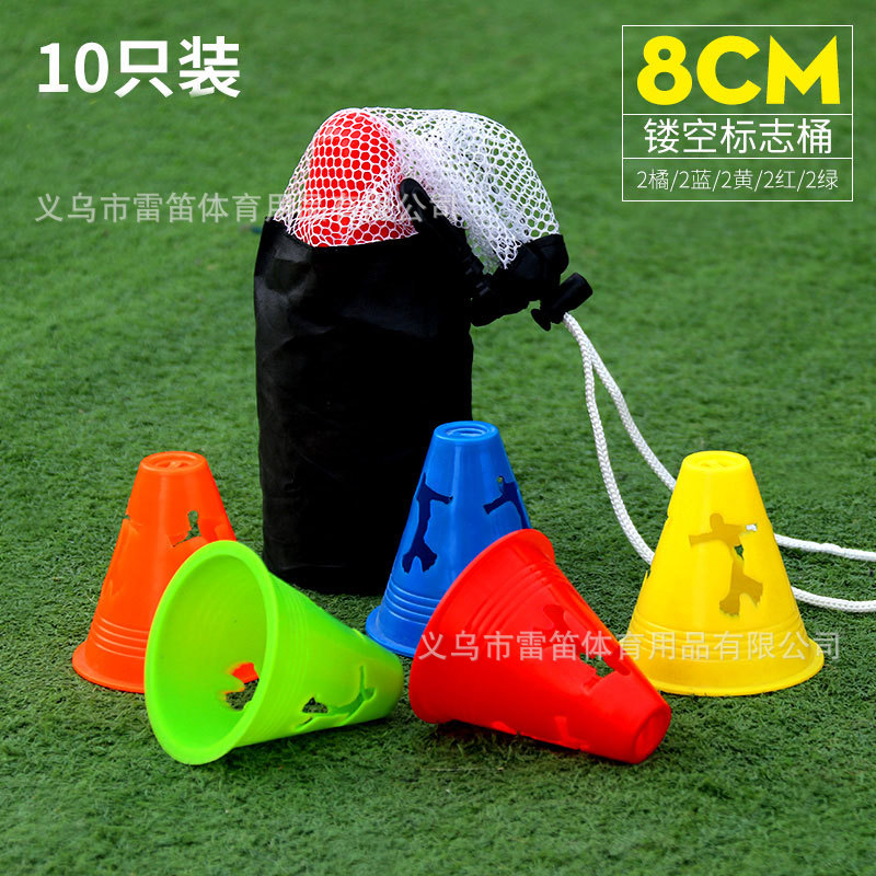 Logo barril marcador disco fútbol equipo de entrenamiento baloncesto entrenamiento auxiliar suministros cono barril obstáculo agilidad entrenador