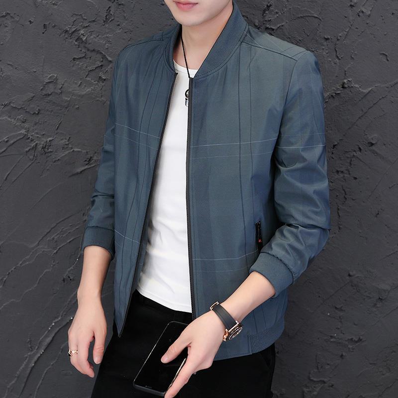 Jacket Men's 2023 Spring and Autumn Casual Trendy Handsome Clothes Men's Middle-aged Business Collar Outer Wear Jacket Men's Clothing