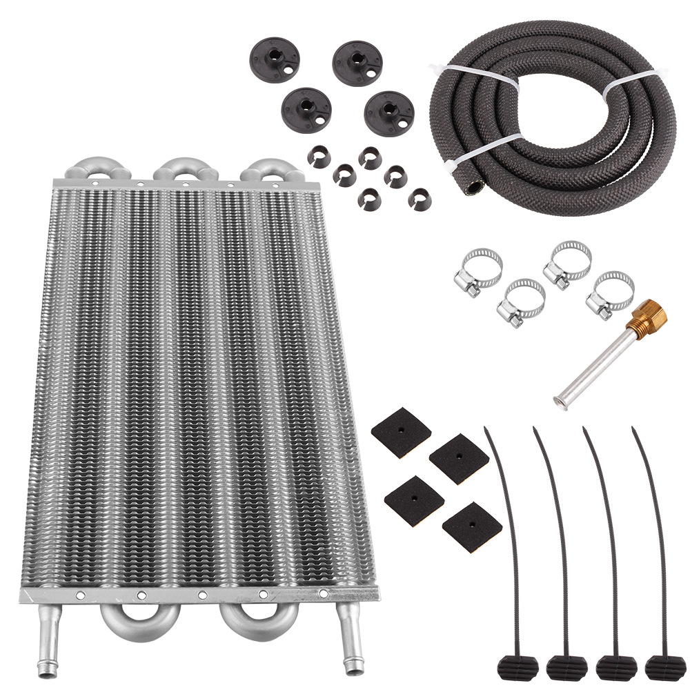Piezas de modificación de automóviles, tubo de aire acondicionado de automóvil, condensador de cinturón, radiador refrigerado por aceite tipo tubo de fila, 4 filas, 6 filas, 8 filas