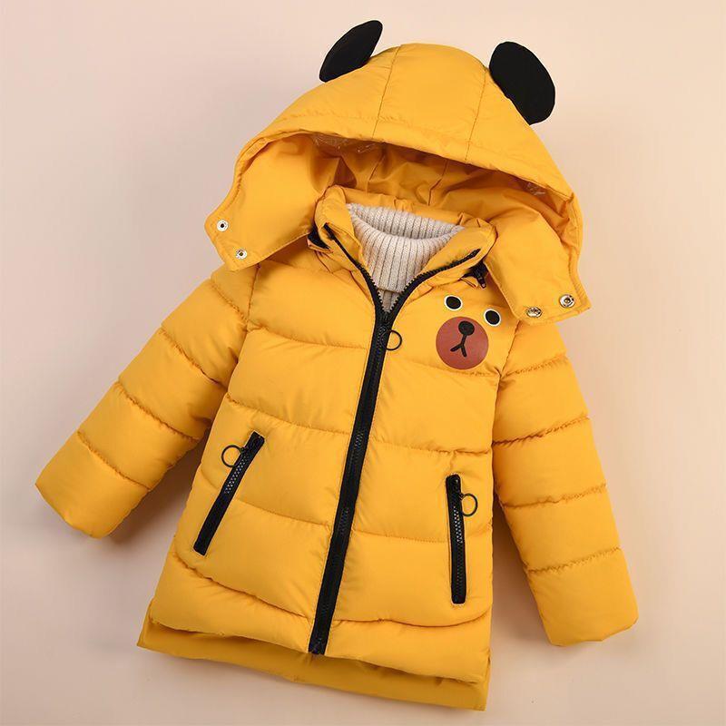 Children's Clothing Winter New Boys Cotton Clothes Korean Style Infant Children's Thickened Hand Stuffed Cotton Cartoon Hooded Cotton Coat_voghion.com