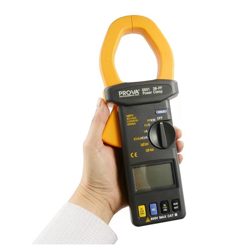 台湾宝华PROVA-6601高精度数显手持式钳表 钳型功率表三相功率计