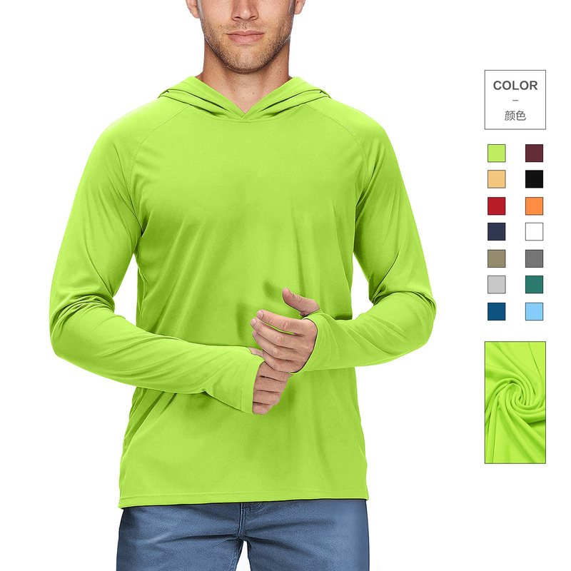 Cross-border Summer UV-resistant Hooded Slim-fit Sun-protective Clothing Outdoor Hiking Climbing Skin Clothing Fishing Clothing UPF50