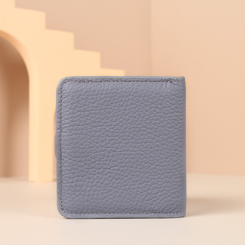 Primera capa de cuero genuino monedero multifuncional anti-robo cepillo pequeña tarjeta de cambio bolsa de gran capacidad de almacenamiento transfronterizo bolso de las mujeres al por mayor