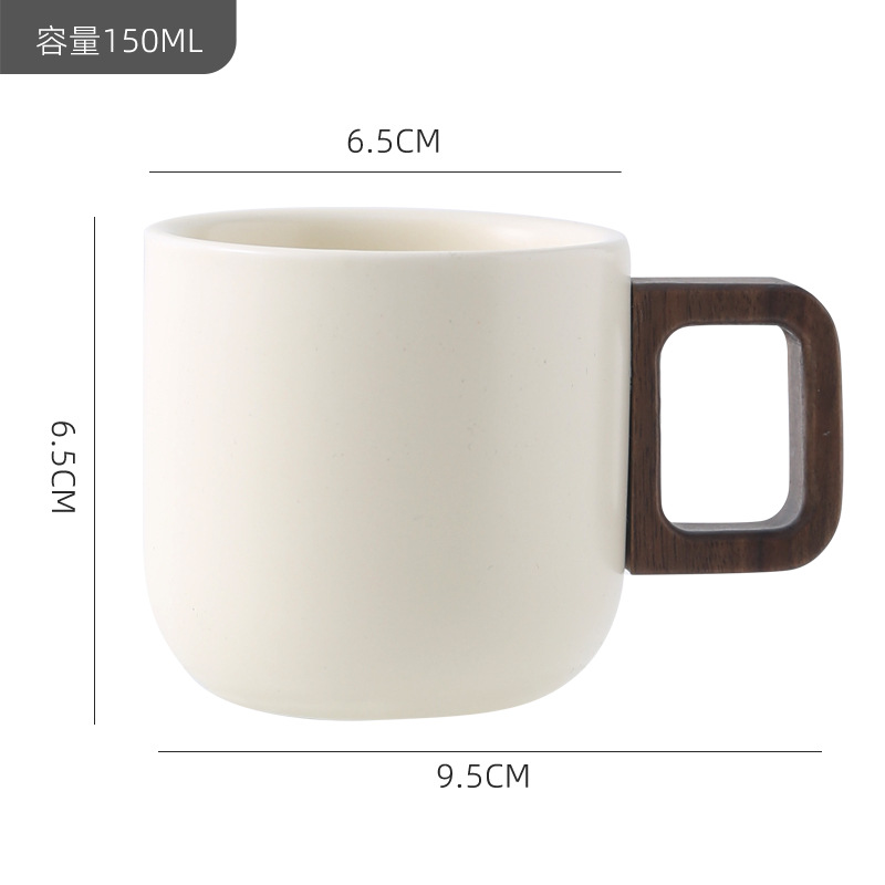 Taza de café de cerámica gruesa de arcilla, hogar chino, pequeño y exquisito café con leche, taza de agua de cerámica mate, diseño retro de nicho