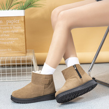 工厂代发新款冬季情侣加绒加厚雪地靴保暖轻便时尚中帮棉鞋子秋冬