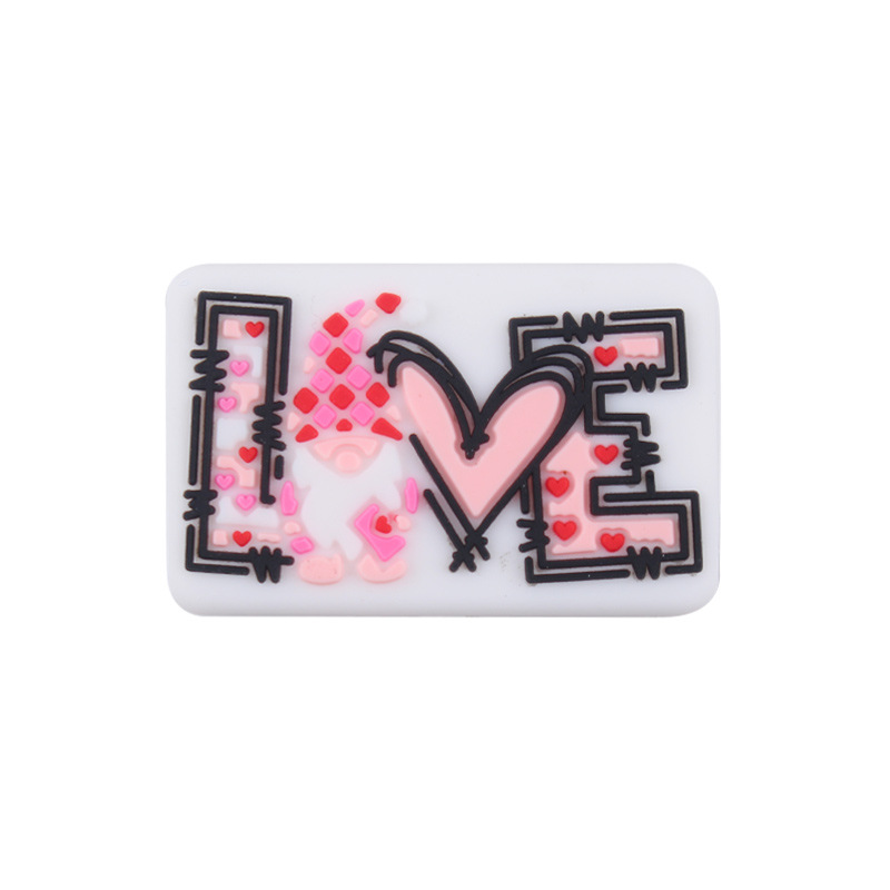 Productos para bebés caricatura día de San Valentín silicona pequeña goma de diente creativa DIY baby molar chupeta anti-caída accesorios de cadena