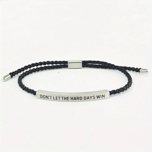 Personalized Trendy Curved Tube Engraved Bracelet for Friends Rose Gold Adjustable Bracelet Braided Engraved Bracelet Simple