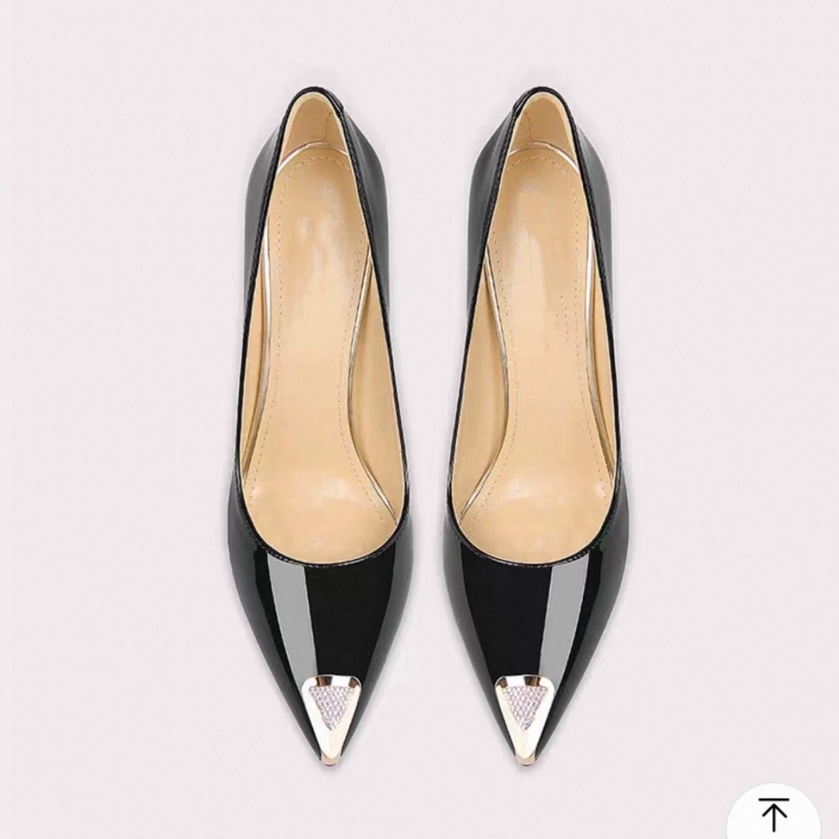 Elegant and charming little sexy metal head stiletto heels 2025 spring pointed toe single shoes for women Party thin heels showing long legs