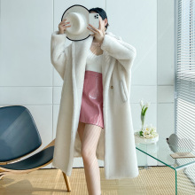 M家正确版本廓版泰迪熊大衣皮草女2024冬骆驼絨teddy羊毛皮草外套