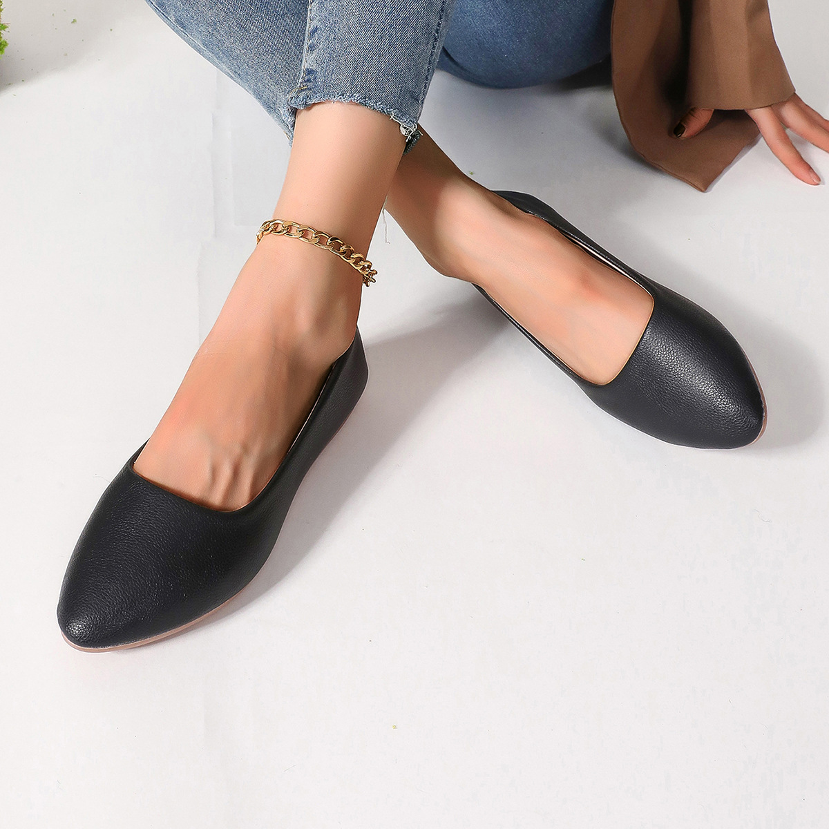 Mocassini donna in pelle classici scarpe basse comode casual_voghion.com