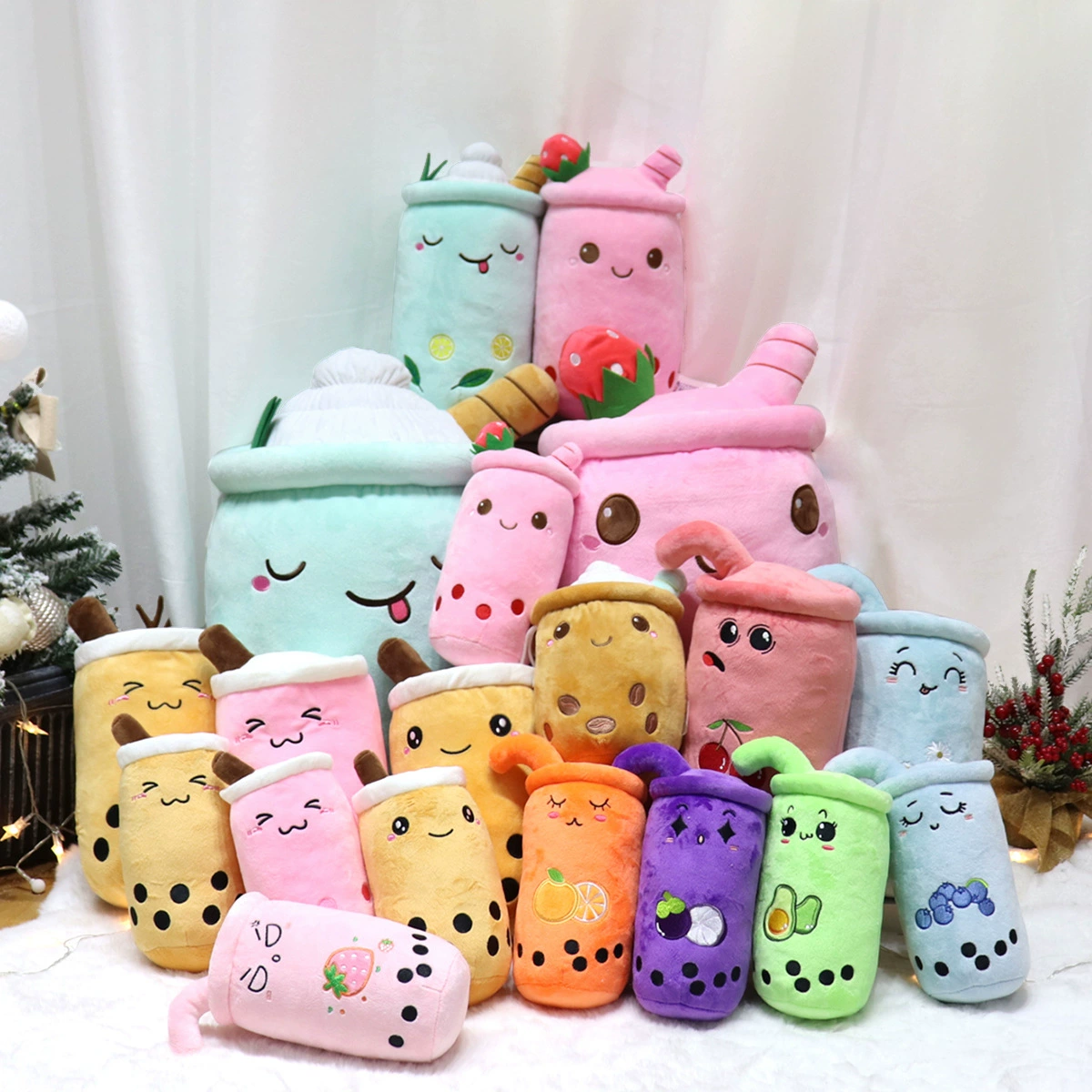 Пользовательские трансграничные новые имитационные жемчужные чашки чая подушка милые плюшевые подушки для девочек креативные мягкие и милые игрушки