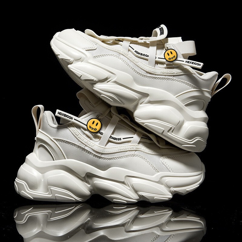 Little Devil and Angel Drew Smiley Men's Shoes 2025 Summer Breathable Trendy Ins Thick-Soled Internet Celebrity Couple Dad Shoes