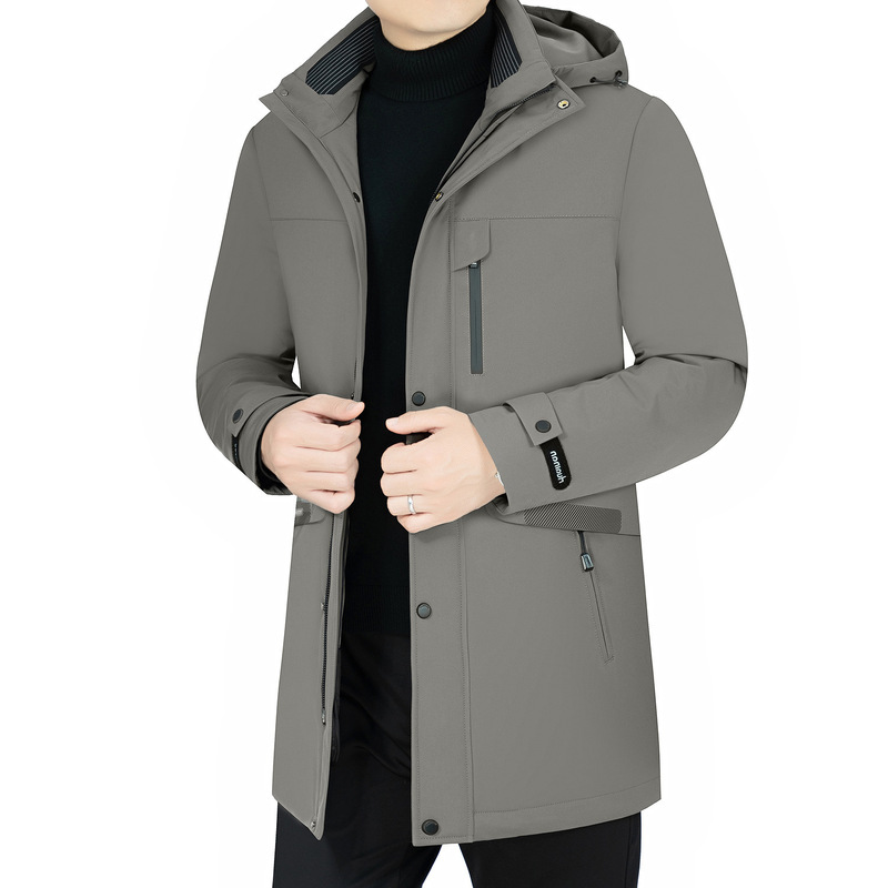 2024 Down Jacket Goose Down Men's Middle and Long Winter Middle-aged Men's Wear Slim Fit Thickened Men's Jacket Dad 2266 Explosions