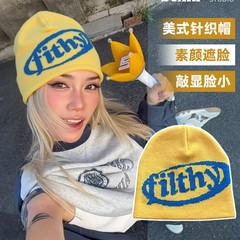秋冬单品多色字母针织帽欧美流行嘻哈街头帽男女同款运动休闲冷帽