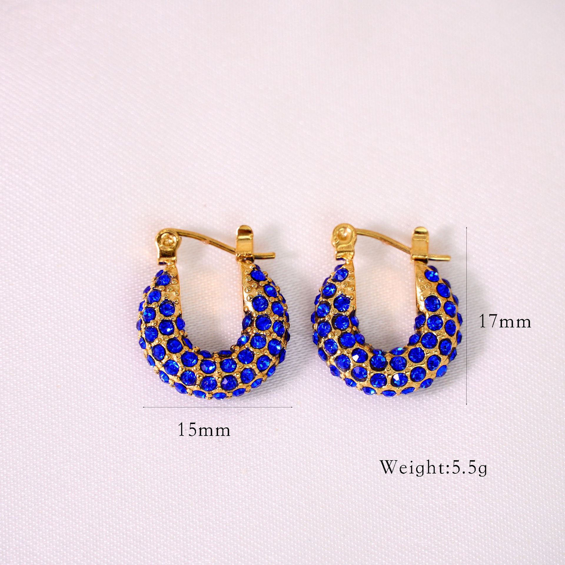 9g Weight 304 Stainless Steel Ear Needle Material Zircon Inlay Material Earrings Classification 1 Pair Quantity Holiday, Daily Occasion 304 Stainless Steel Material Geometric Pattern Women's Gender Plating, Inlay Design Retro, Simple Style Style 1 Pair Retro Simple Style Geometric Plating Inlay 304 Stainless Steel Zircon Earrings 7