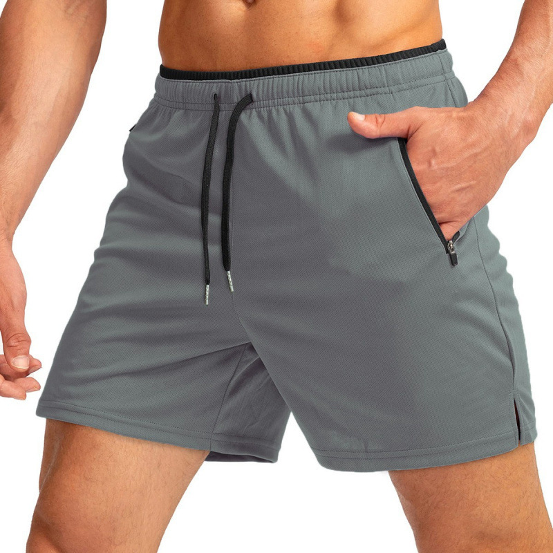 Men's Running Shorts with Zipper Pockets Quick-Dry Gym Workout Shorts 5inch Men's Shorts