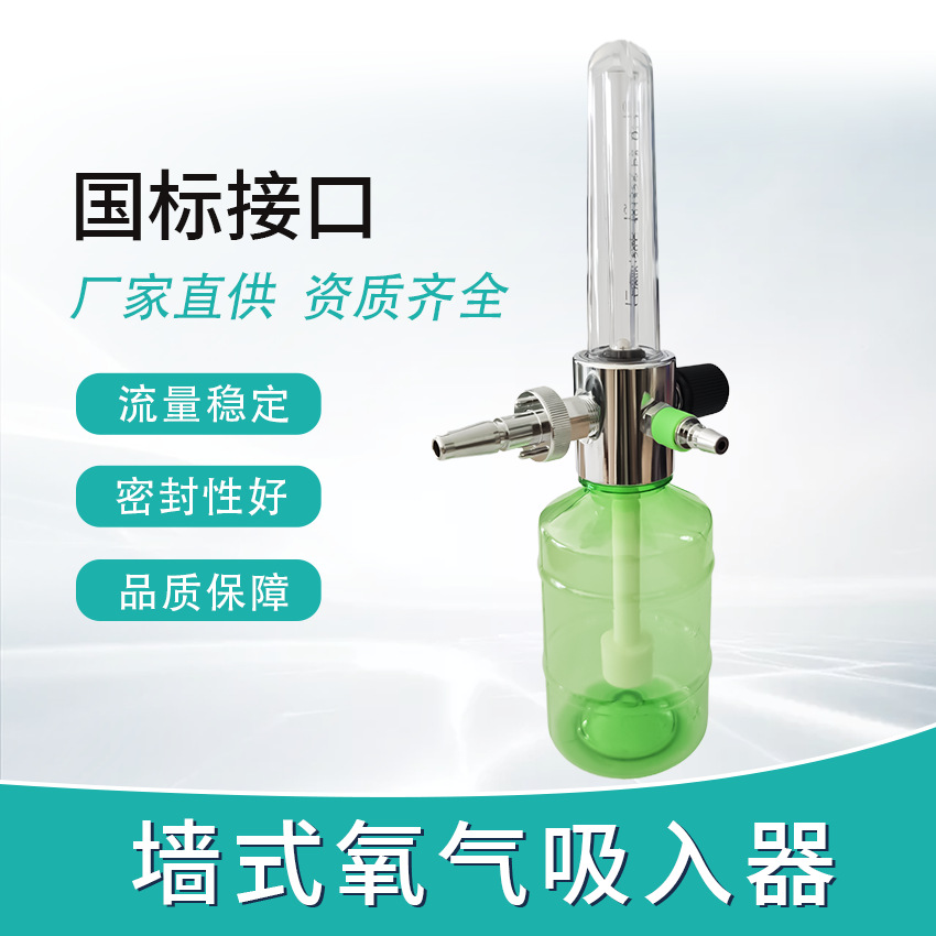 墙壁式氧气吸入器中心供氧系统氧气吸入器墙插式加湿瓶国标德标