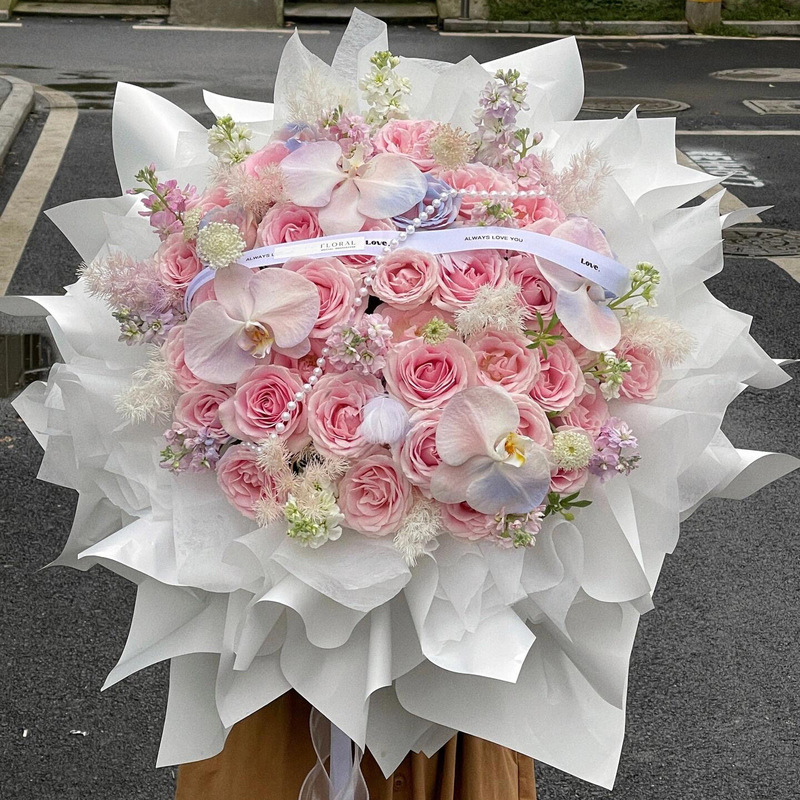 玫瑰永生花束七夕送女友高级感花束温柔仿真香皂花束混搭玫瑰花束|undefined