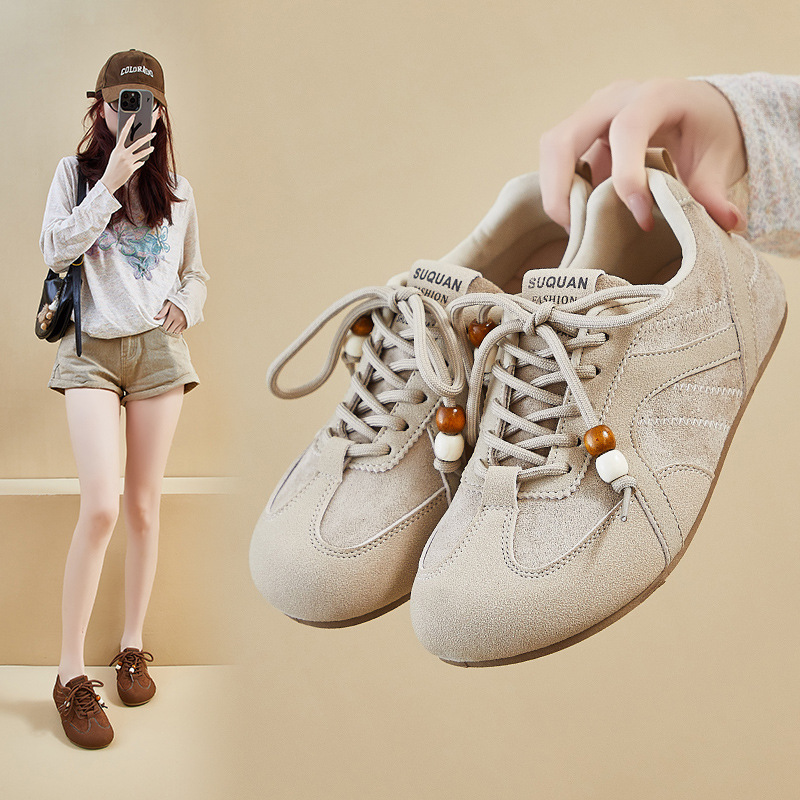 2026 Spring New Korean Style Ins Breathable White For Women Low-top Casual Sneakers Thick-soled Flat Shoes K3911_vogvips.com