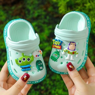 Children's Croc Shoes Summer Buzz Lightyear Cartoon Slippers Home Girls Baby Little Boys Non-Slip Sandals for Outerwear