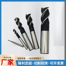 廠家供應直柄立銑刀高速鋼銑刀加長平底塗層直柄硬質CNC數控刀具