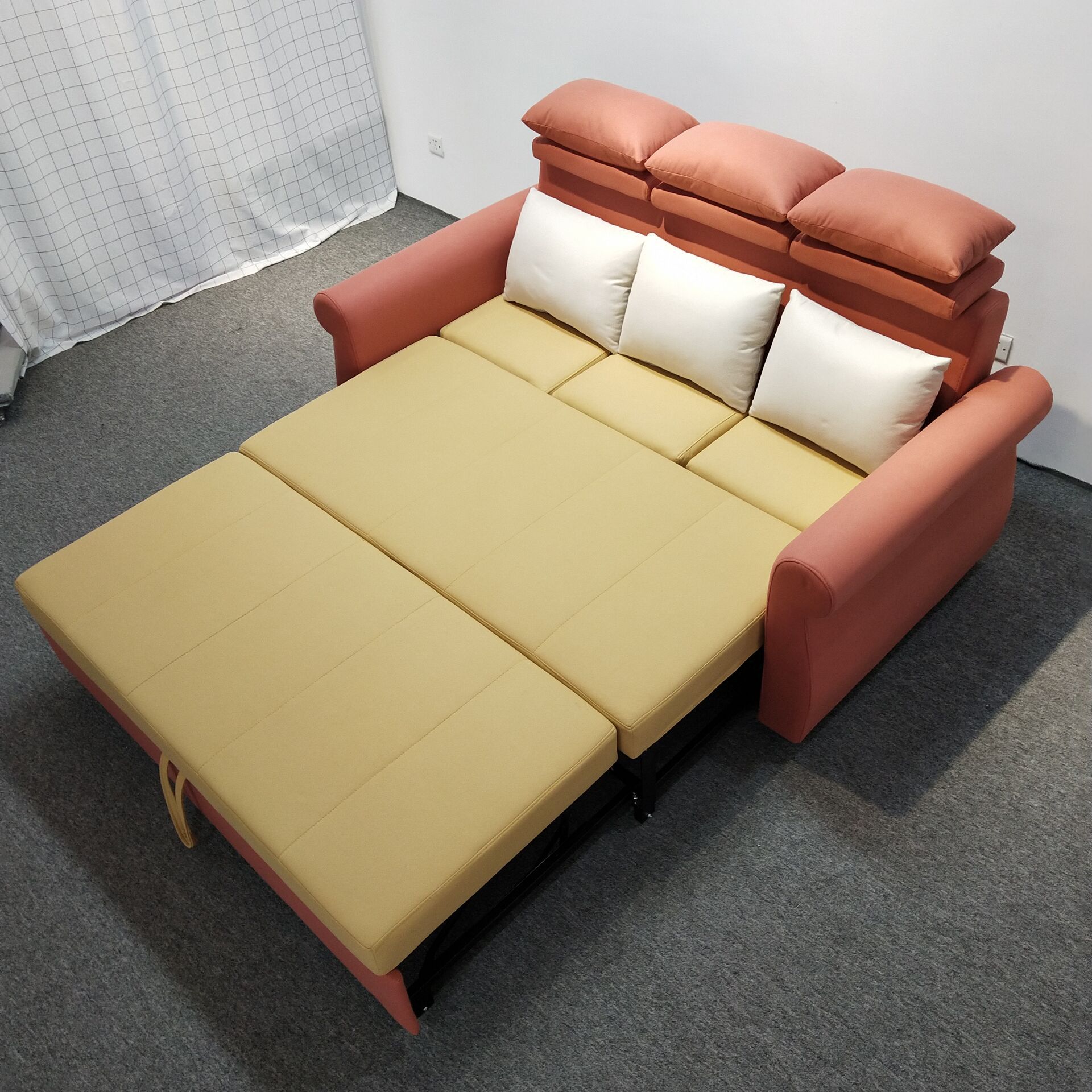 Tecnología de tela sofá cama plegable sala de estar pequeño sofá doble triple multifuncional sofá cama de doble uso