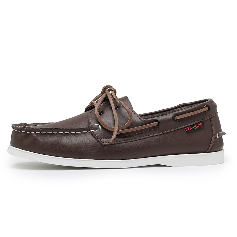 Zapatos de hombre transfronterizos comercio exterior talla grande 47 zapatos de vela versión coreana para hombres de conducción de moda zapatos de guisantes zapatos casuales zapatos de cuero AliExpress para hombres