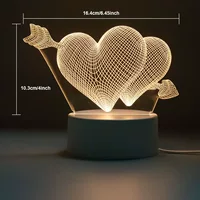 Рекламная настольная лампа с 3D ночным светом из акрила для праздничного мероприятия, подарок с узором для создания атмосферы у кровати