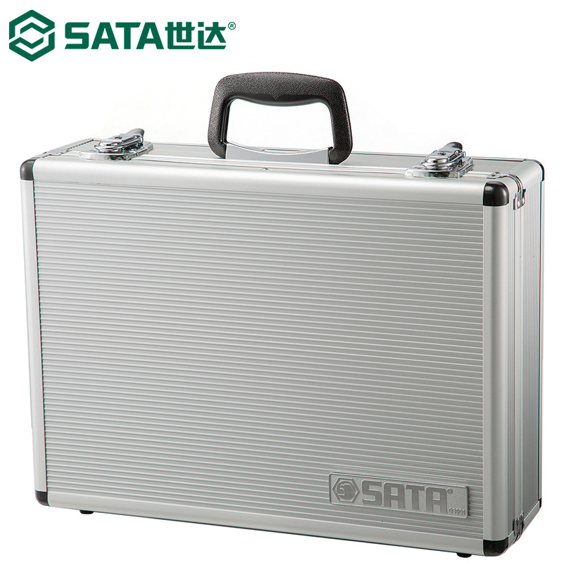 世达03601铝合金工具箱大号多功能手提收纳箱维修工具盒16英寸