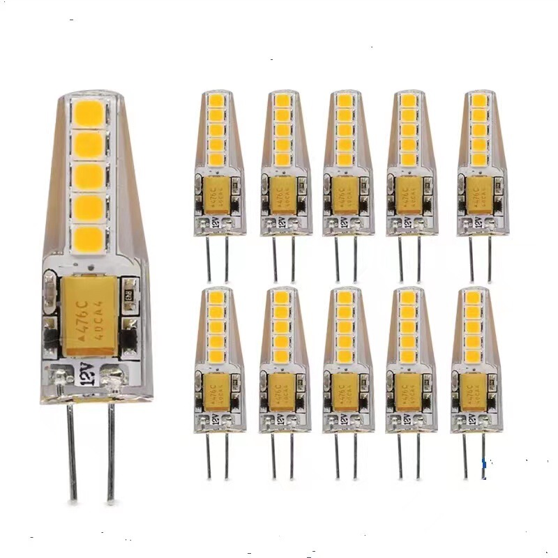g4 lamp bead led light source 1.5w3w bright silicone bulb low voltage 12V high voltage 220V corn bulb G4 light source
