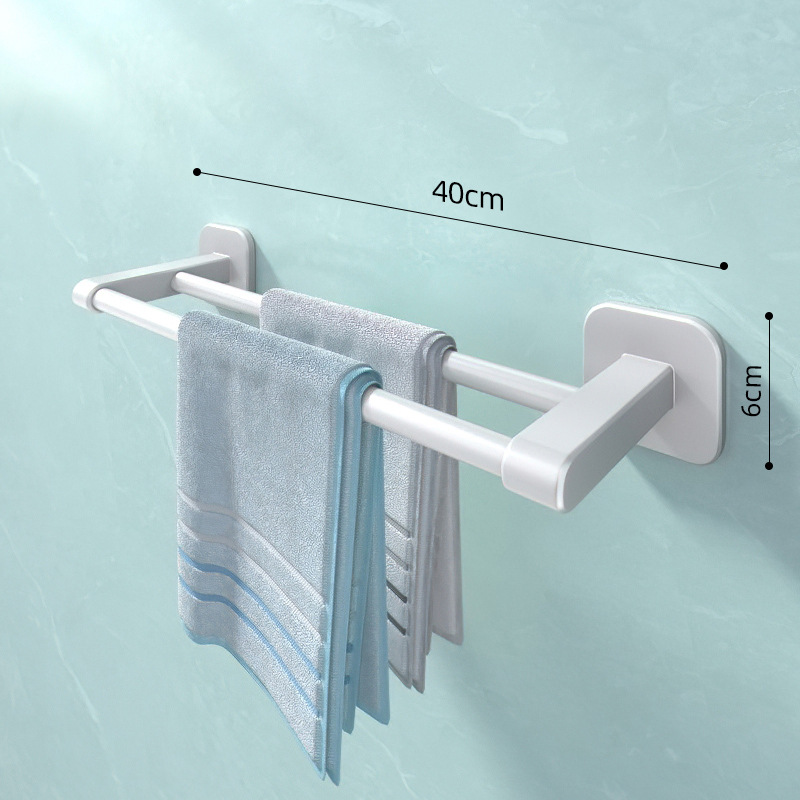 Toallero ponche libre baño doble barra colgante de pared Barra de Toalla baño sola barra de almacenamiento de rack inodoro estante de inodoro