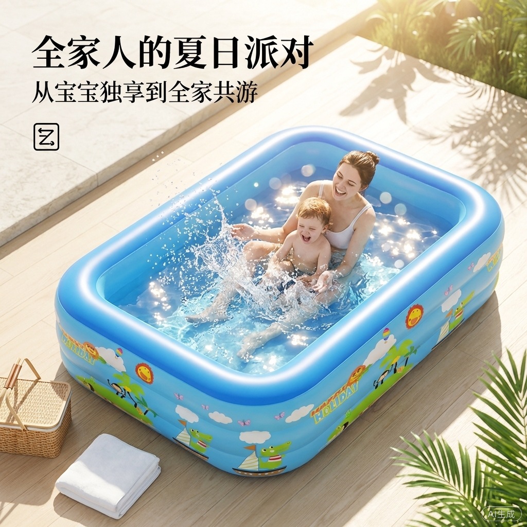 Inflatable travel swimming pool, marine toy, ball pool 2