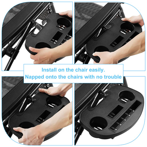 Zero-gravity chair tray plastic multi-functional recliner cup holder tray phone stand gravity recliner side table
