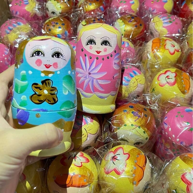 逸品の5階のロシアの子供の多層の彩色は積み重ねて楽の旅行の工芸品の創意の実木のおもちゃを重ねます。|undefined