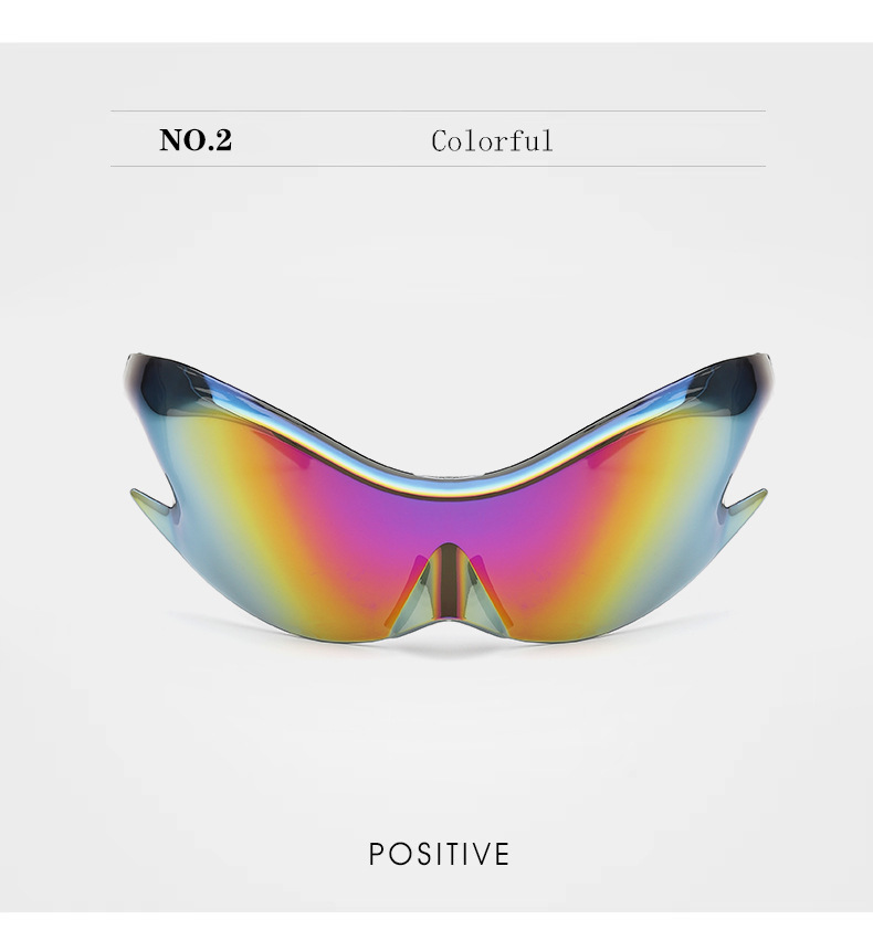 Streetwear Cool Style Geometric Pc Special-shaped Mirror Frameless Women's Sunglasses display picture 10