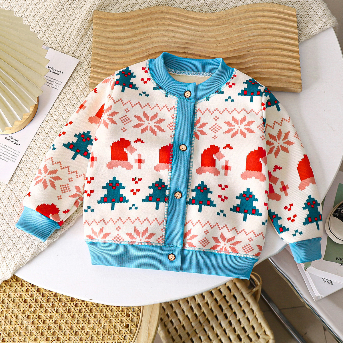 Children's keep warm demi-season cardigan for men and women, knitted warm jacket, sweater 3