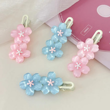 可爱果冻樱花ins发夹少女甜美边夹花朵发饰发卡学生刘海边夹2025