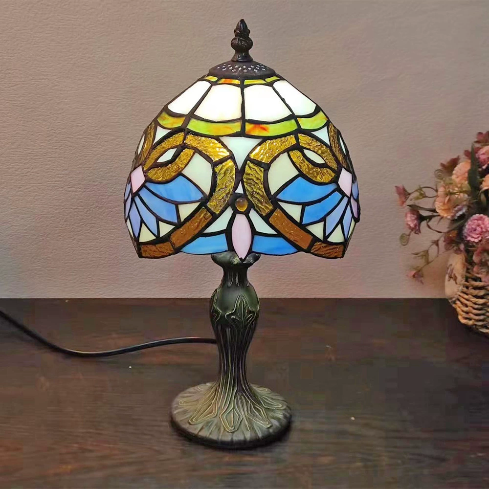 Tiffany, (торговля через границу), настольная лампа для кровати, ретро ночник для спальни