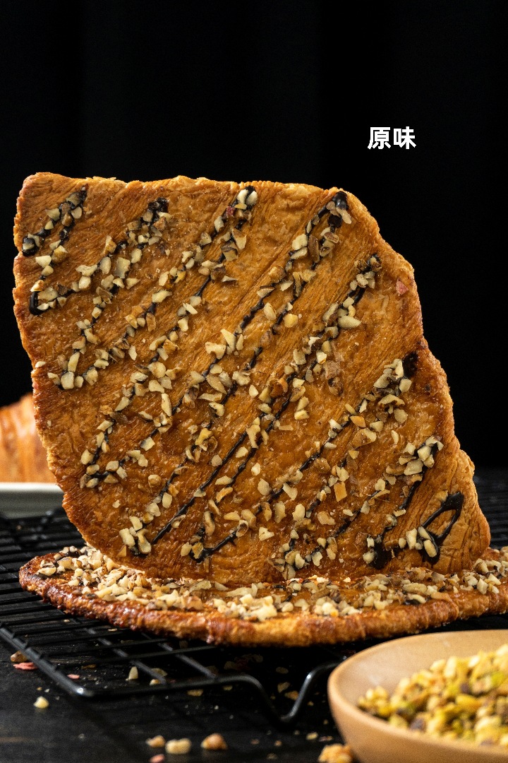 被压扁的可颂饼原味焦糖巧克力饼干韩国同款薄脆饼干网红牛角酥脆-阿里巴巴