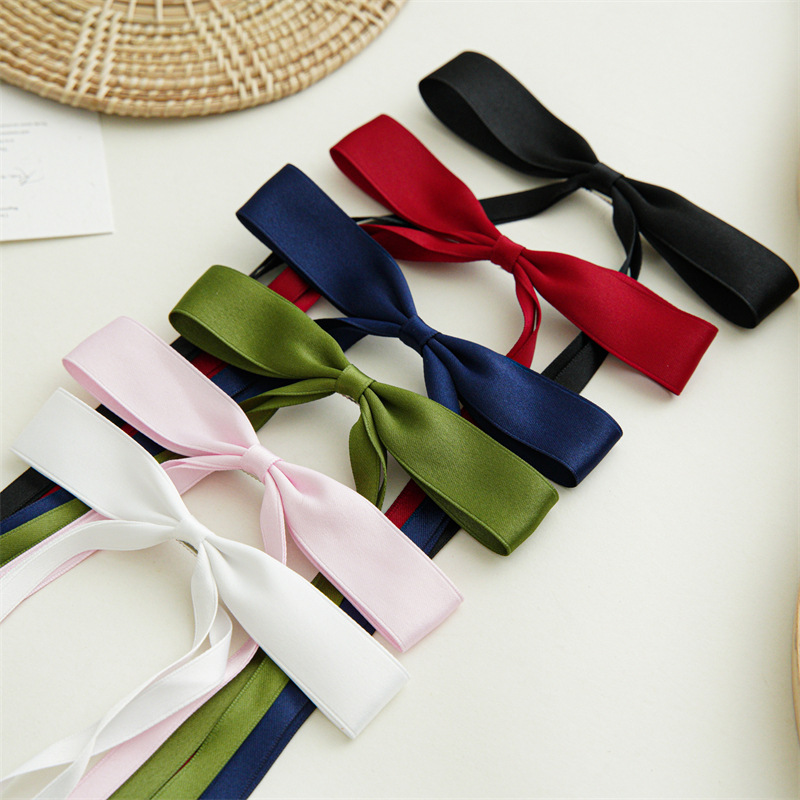 Women's Elegant Simple Style Bow Knot Satin Hair Clip display picture 1