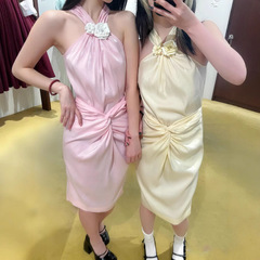 現物【甘い少女】虞書欣同金ツイストワンピース