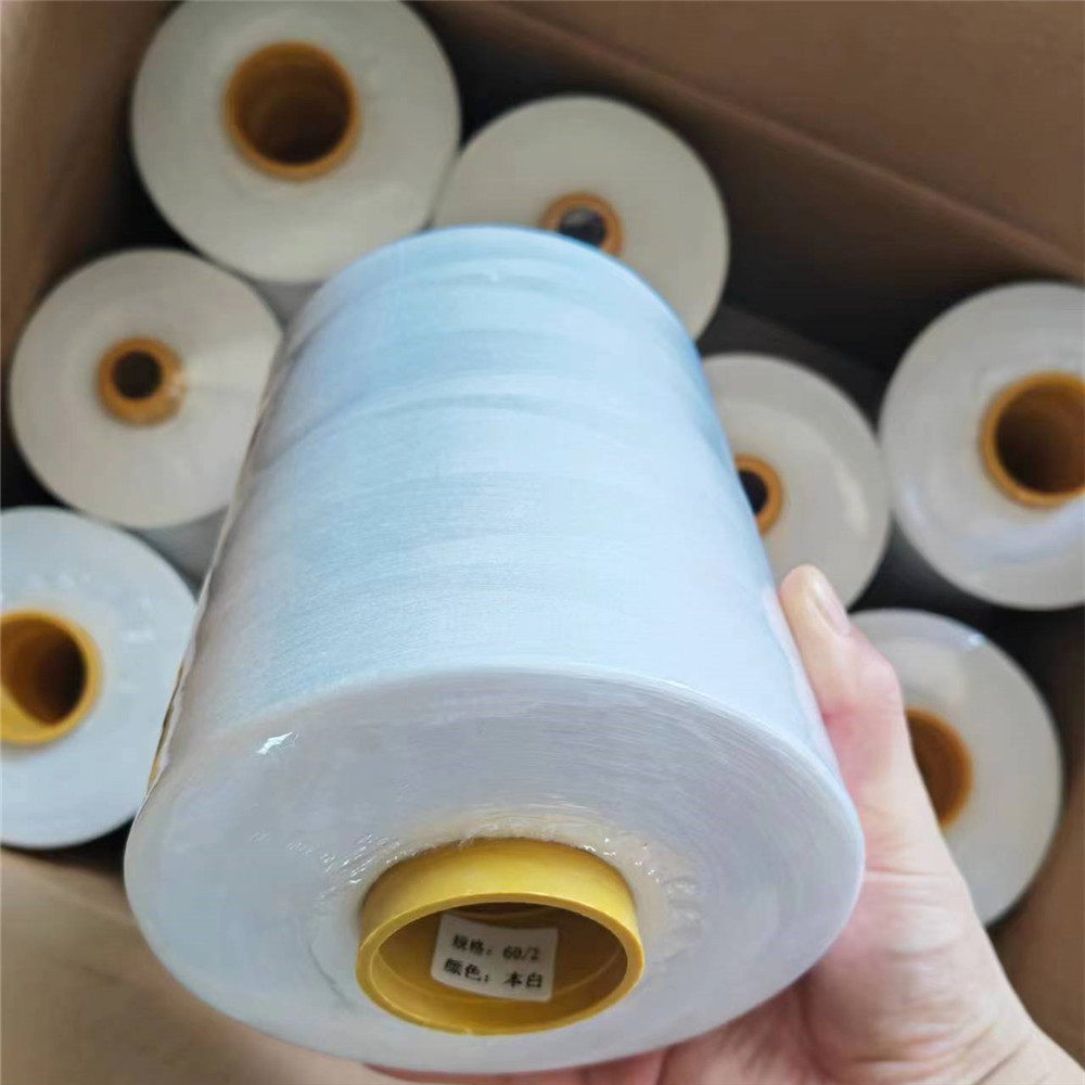 弘丽牌优质缝纫线60/2增白特白黑色纯涤纶线大卷过油真丝面料细线