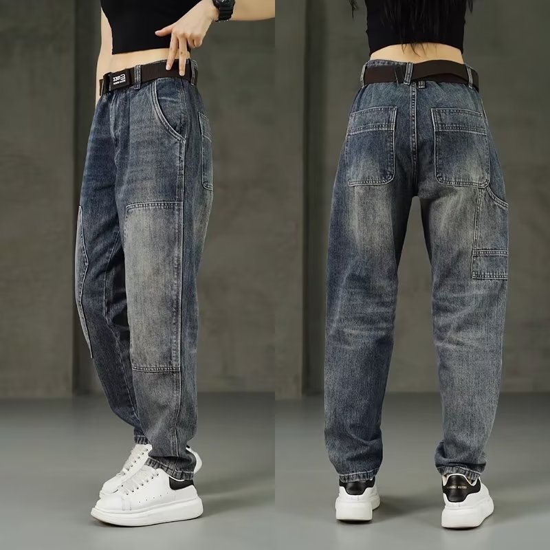 2024 primavera y otoño jeans delgados marca de moda para hombres pantalones de pierna recta de todo fósforo tendencia de moda moda pantalones casuales para hombres