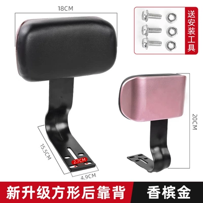 Backrest Bracket Electric Vehicle Modified – Electric car rear backrest - gold-upgraded-square-backrestscrews-included-model