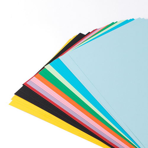 Deli 74804 color cardboard handmade paper A4 hard cardboard color paper kindergarten baby children primary school students paper-cutting