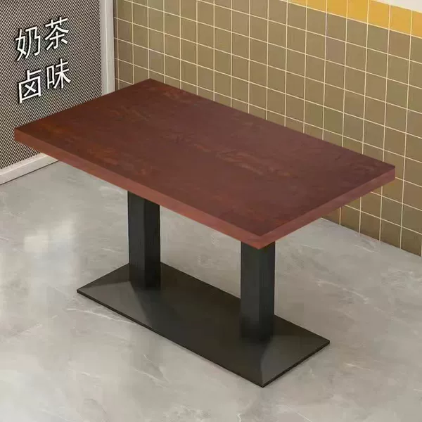 120*60 walnut single table (black bracket)