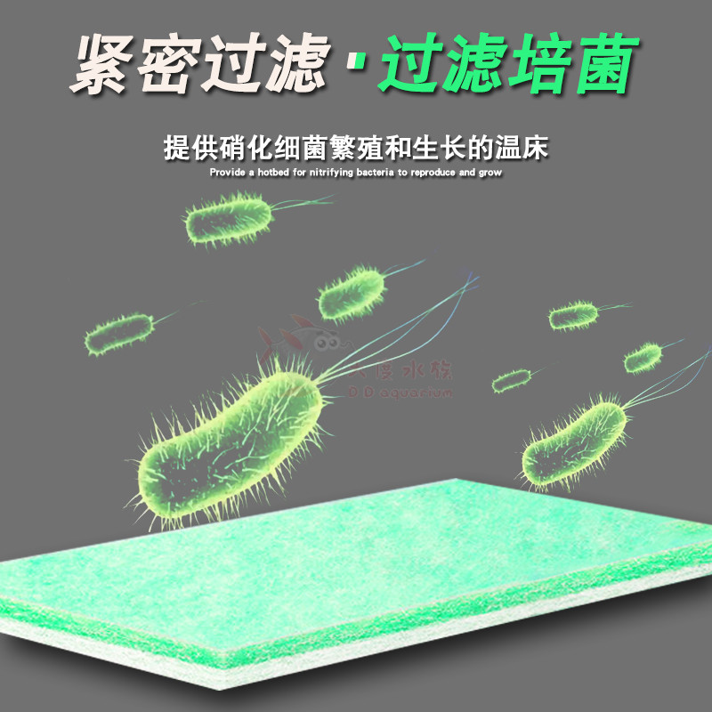 鱼缸高密度绿白过滤棉净水生化棉水族箱底滤棉加厚过滤毯过滤材料
