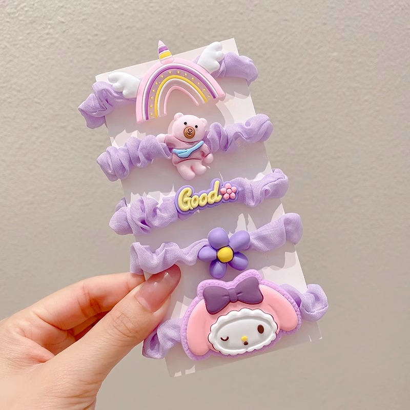 Cuerdas de cabello para niños lindos anillos de cabello de arco para niñas no lastiman cuerdas de cabello de alta elasticidad duradera para el cabello